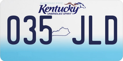 KY license plate 035JLD