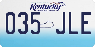 KY license plate 035JLE