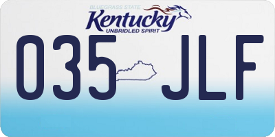 KY license plate 035JLF