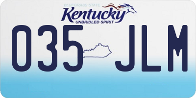 KY license plate 035JLM