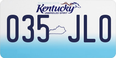 KY license plate 035JLO