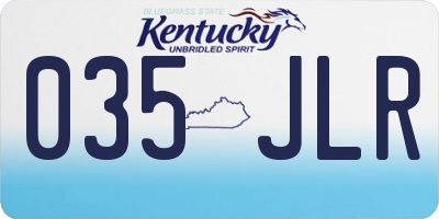 KY license plate 035JLR