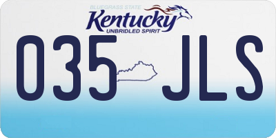 KY license plate 035JLS