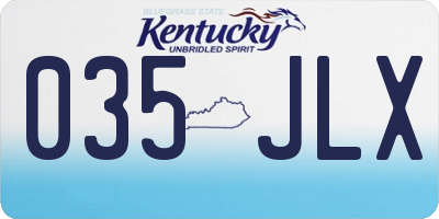 KY license plate 035JLX