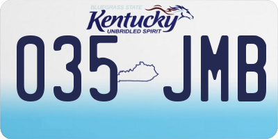 KY license plate 035JMB