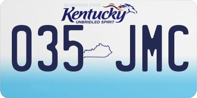 KY license plate 035JMC