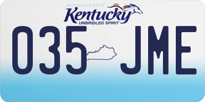 KY license plate 035JME