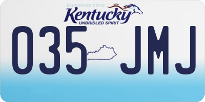 KY license plate 035JMJ