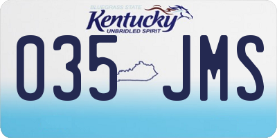KY license plate 035JMS