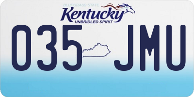 KY license plate 035JMU
