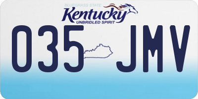 KY license plate 035JMV