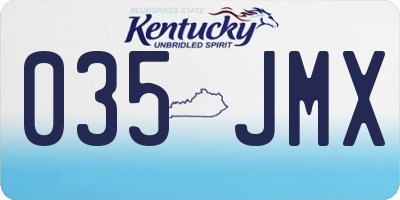 KY license plate 035JMX