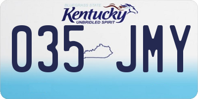 KY license plate 035JMY