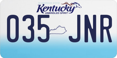 KY license plate 035JNR