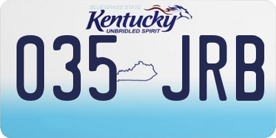 KY license plate 035JRB