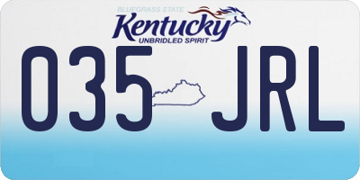 KY license plate 035JRL