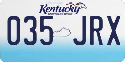 KY license plate 035JRX