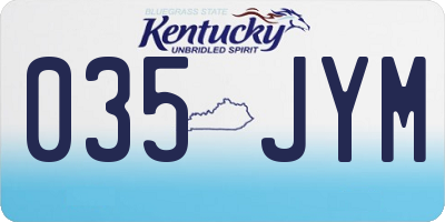 KY license plate 035JYM