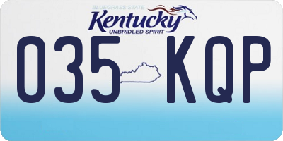 KY license plate 035KQP