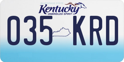 KY license plate 035KRD