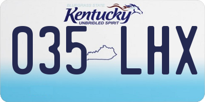 KY license plate 035LHX