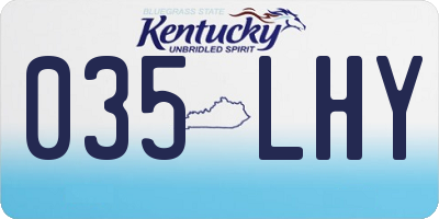 KY license plate 035LHY