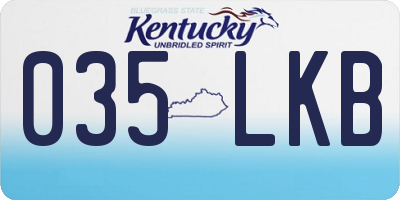 KY license plate 035LKB