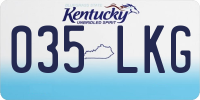 KY license plate 035LKG