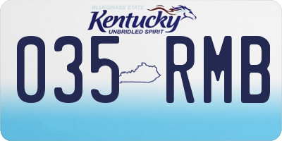 KY license plate 035RMB