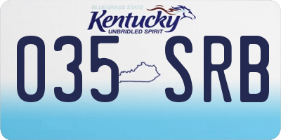 KY license plate 035SRB