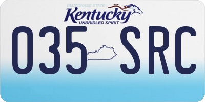 KY license plate 035SRC