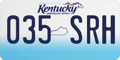 KY license plate 035SRH