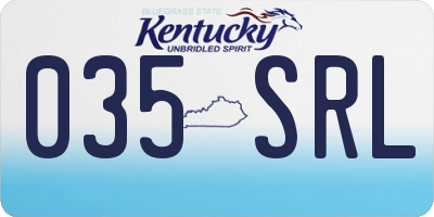 KY license plate 035SRL