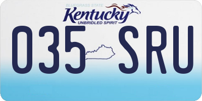 KY license plate 035SRU