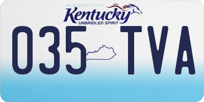 KY license plate 035TVA