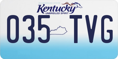 KY license plate 035TVG