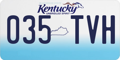 KY license plate 035TVH