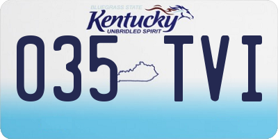 KY license plate 035TVI