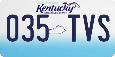 KY license plate 035TVS