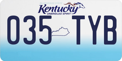 KY license plate 035TYB