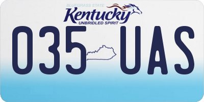 KY license plate 035UAS