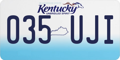 KY license plate 035UJI