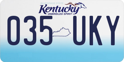KY license plate 035UKY