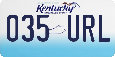 KY license plate 035URL
