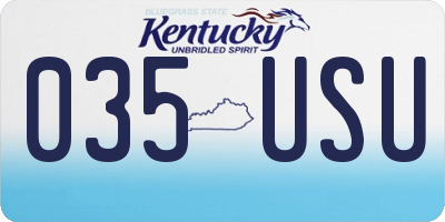 KY license plate 035USU