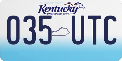 KY license plate 035UTC