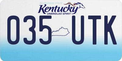 KY license plate 035UTK
