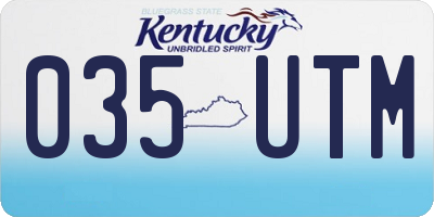 KY license plate 035UTM