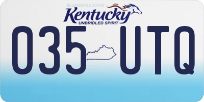 KY license plate 035UTQ