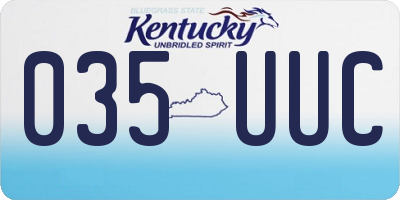 KY license plate 035UUC